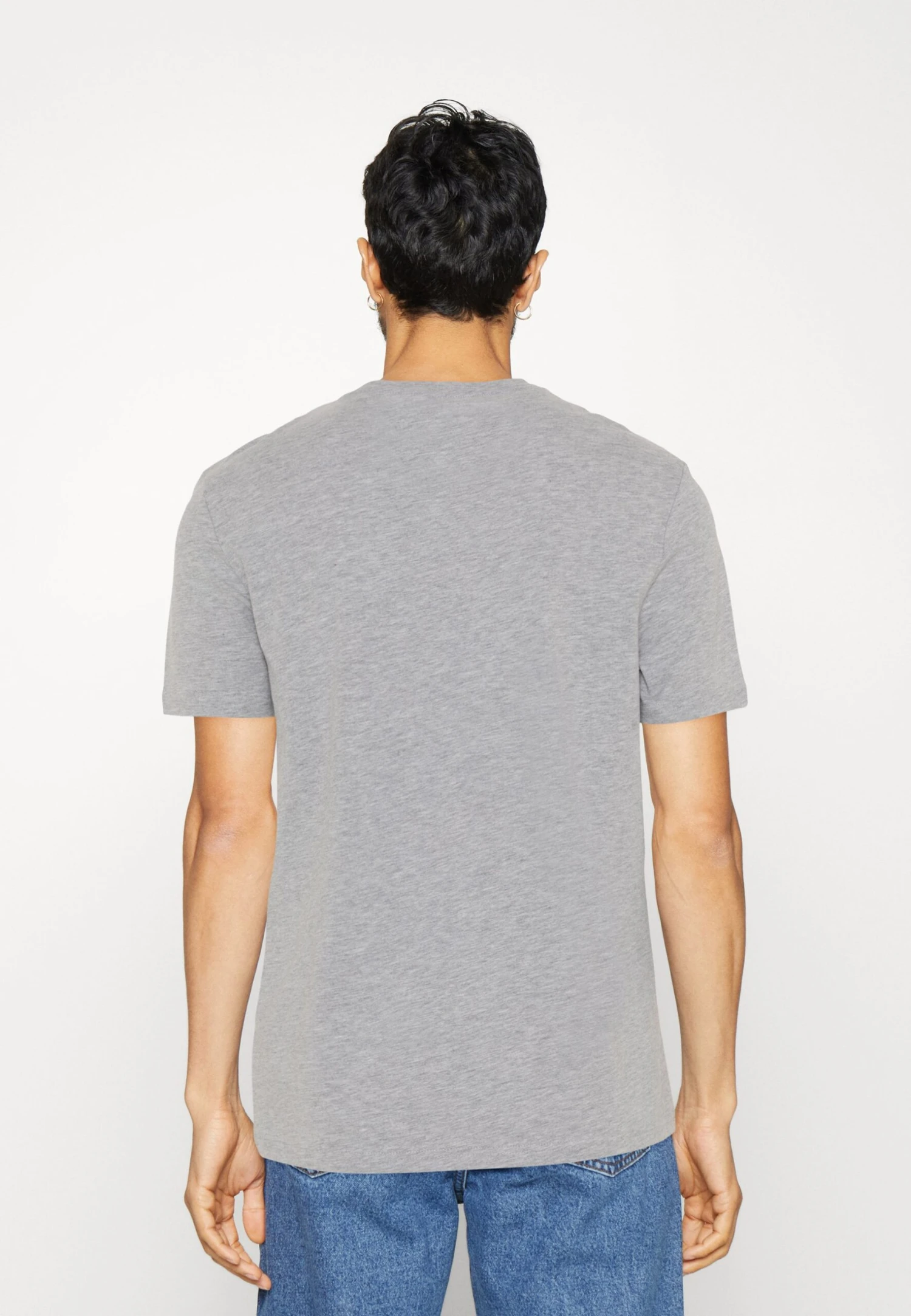 Pier One 3 Pack - T-Shirt Basic - Mottled Light Grey/Pink/Black - Afbeelding 3