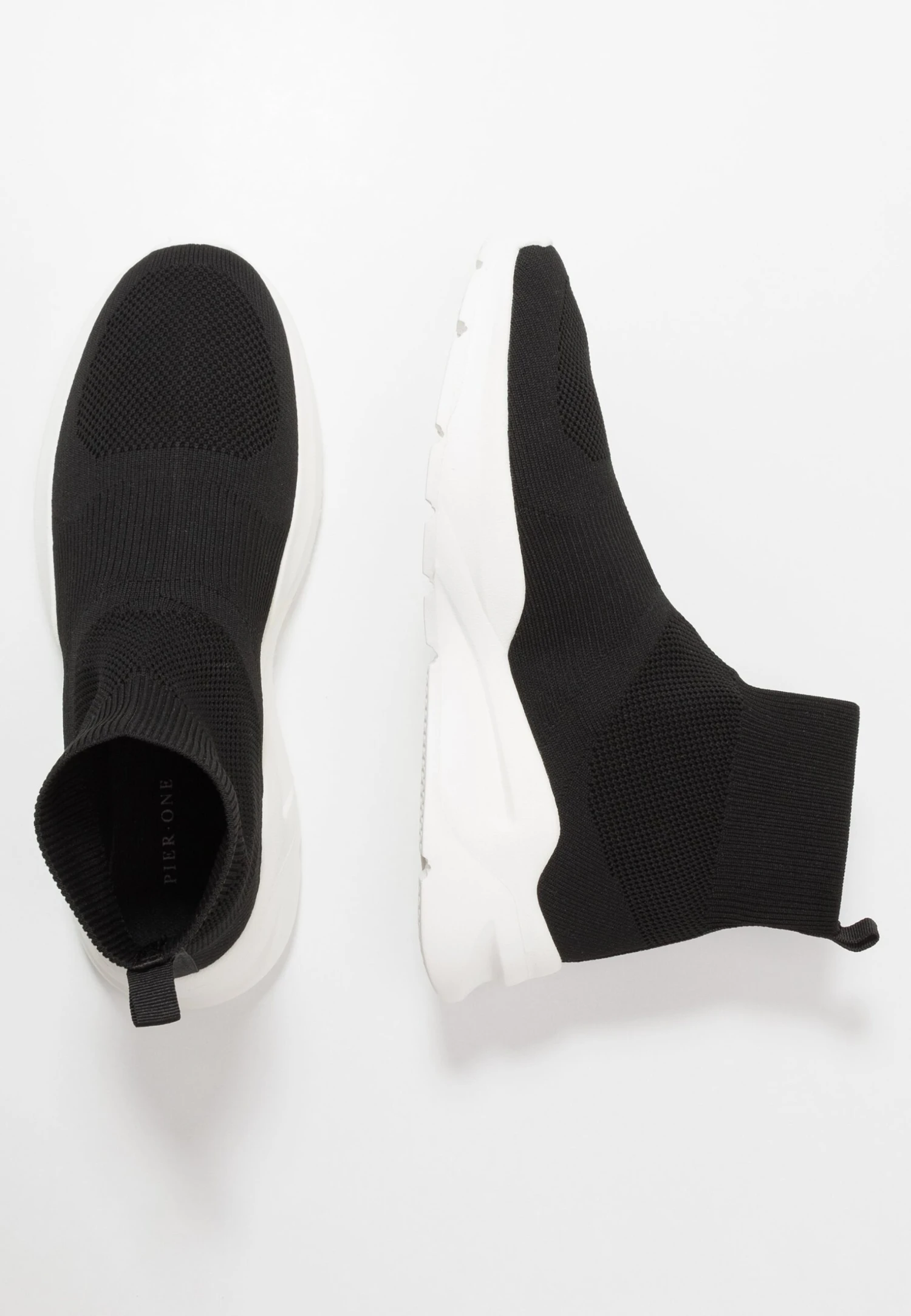 Pier One Sneakers Hoog - Black/White - Afbeelding 2