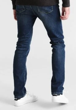 Pier One Straight Leg Jeans - Washed Dark Blue -Pier One Goedkope Winkel 19f71c5aa23e4aee8fbafd64cafceb95