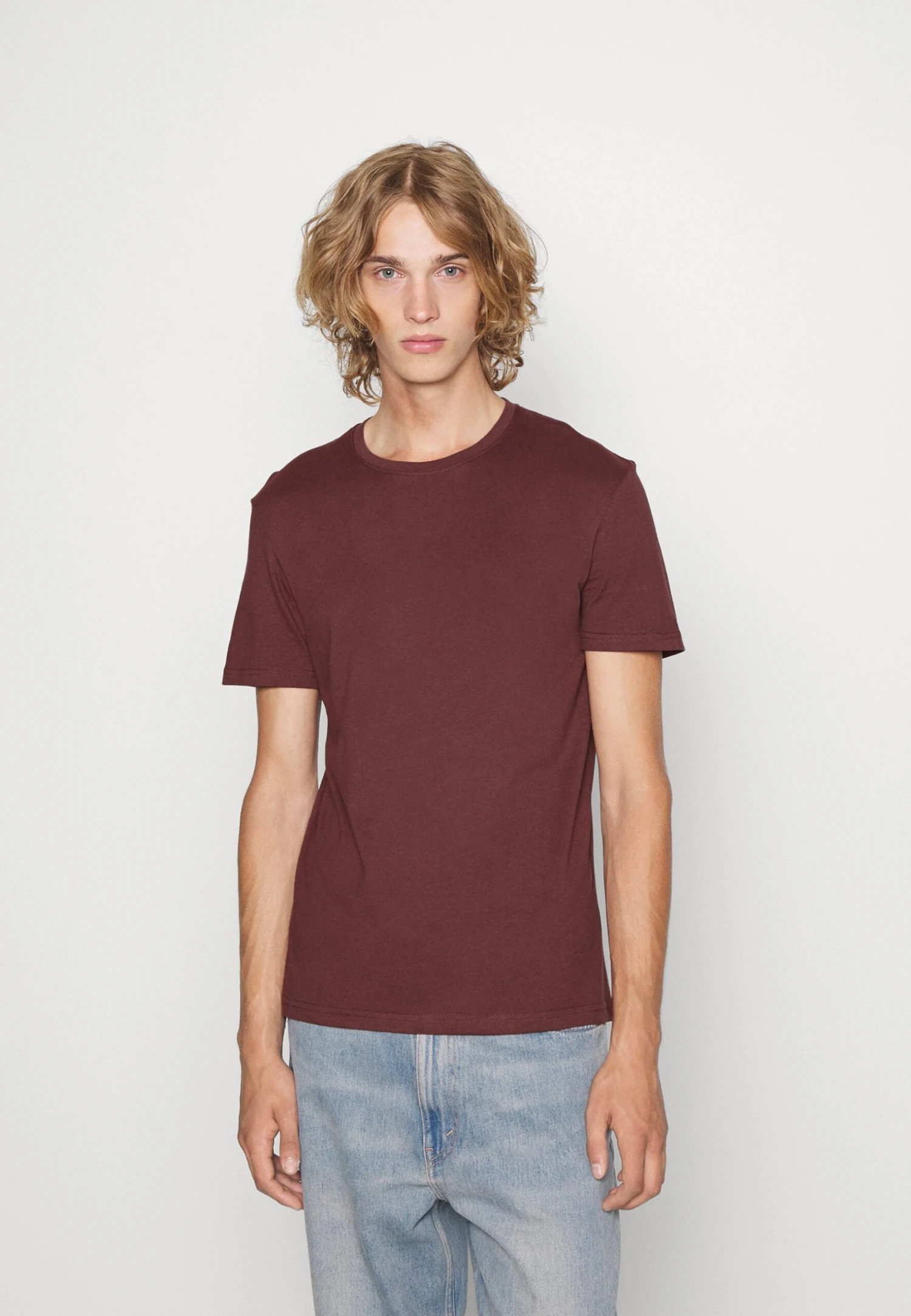 Pier One 5 Pack - T-Shirt Basic - Bordeaux/Light Grey/Brown - Afbeelding 2