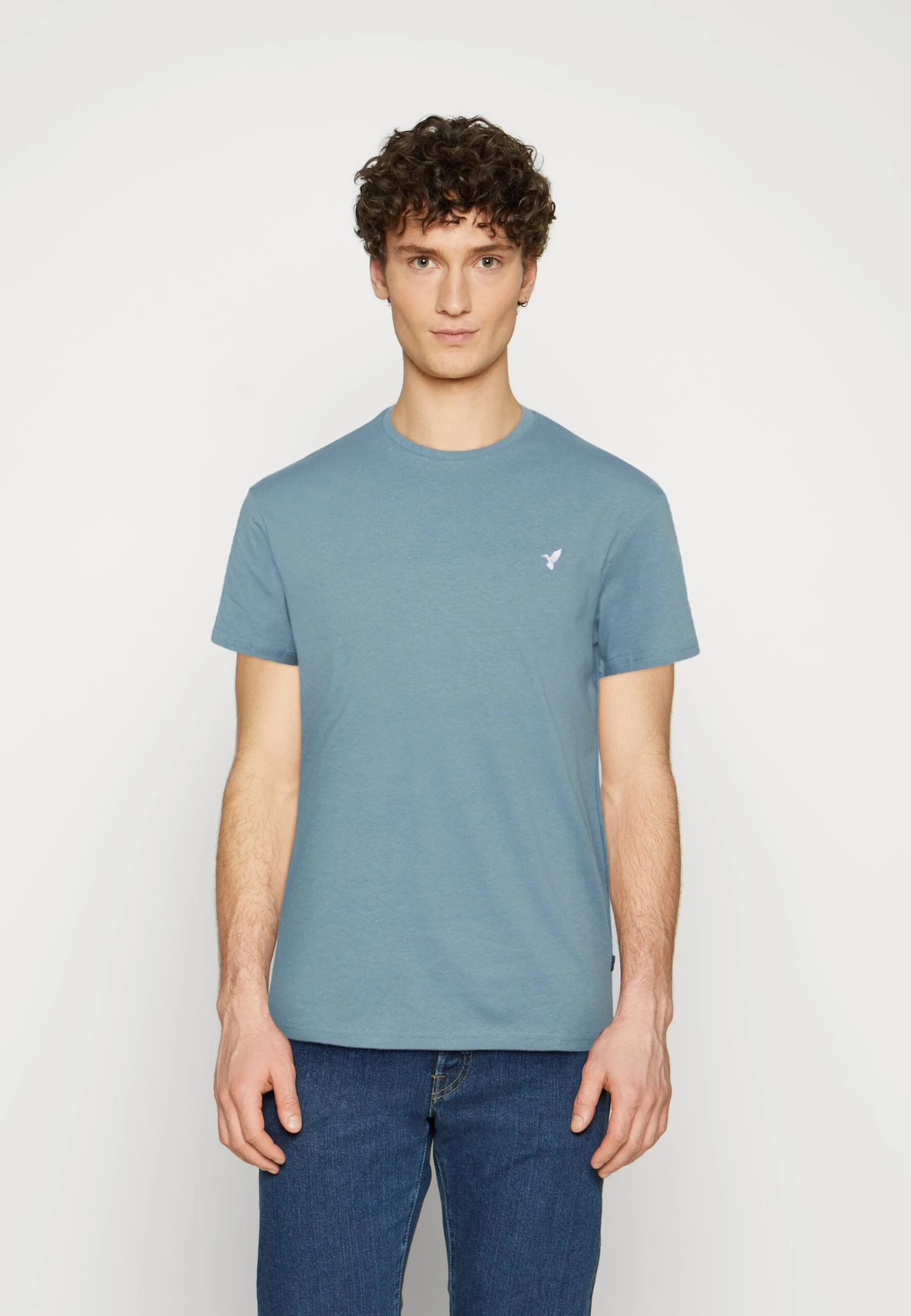 Pier One 5 Pack - T-Shirt Basic - Beige/White/Light Blue - Afbeelding 2