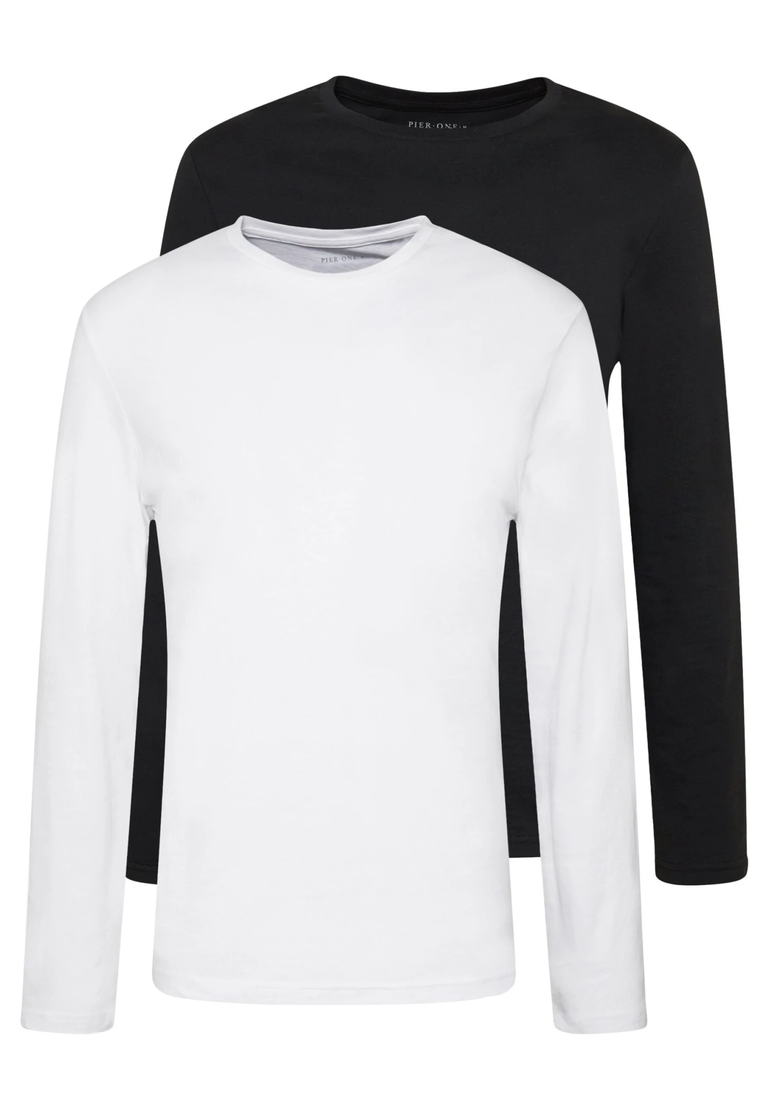 Pier One 2 Pack - Longsleeve - White/Black
