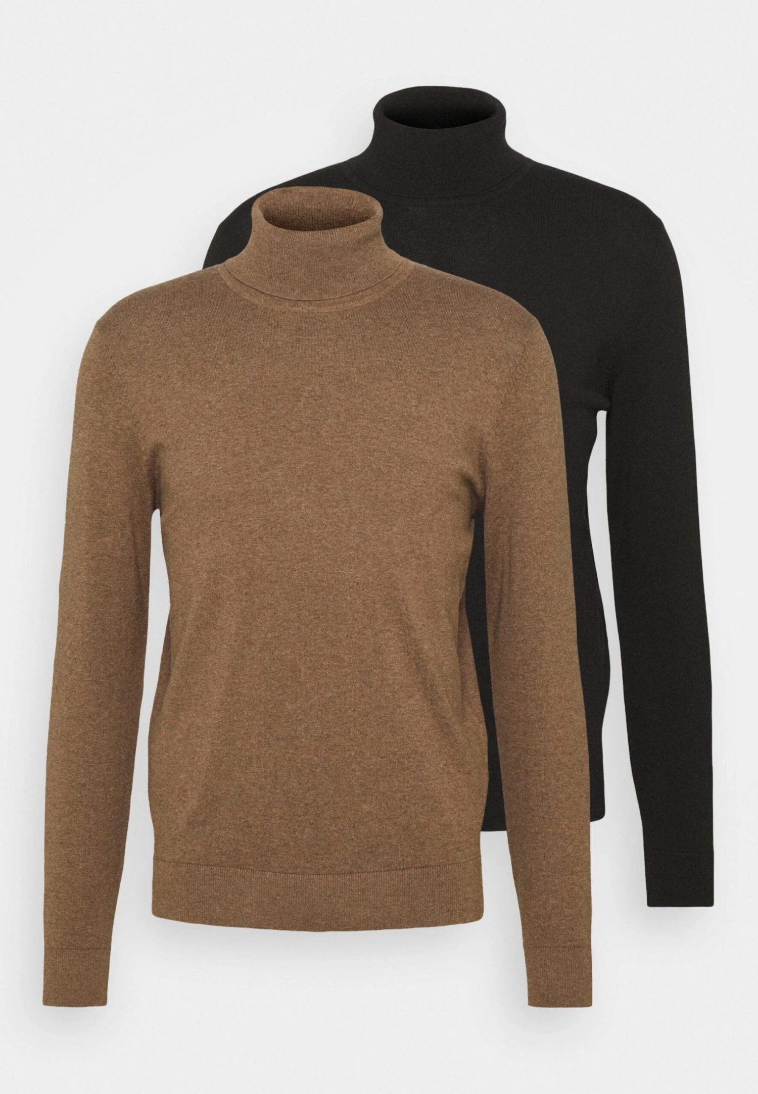 Pier One 2 Pack - Basic Turtleneck - Trui - Black/Mottled Brown - Afbeelding 6