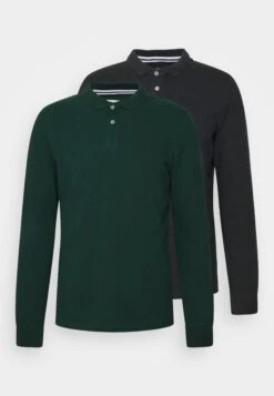 Pier One Long Sleeve 2 Pack- Poloshirt - Dark Grey/Khaki -Pier One Goedkope Winkel 797d6a7ee480495b8e72e1155193494c