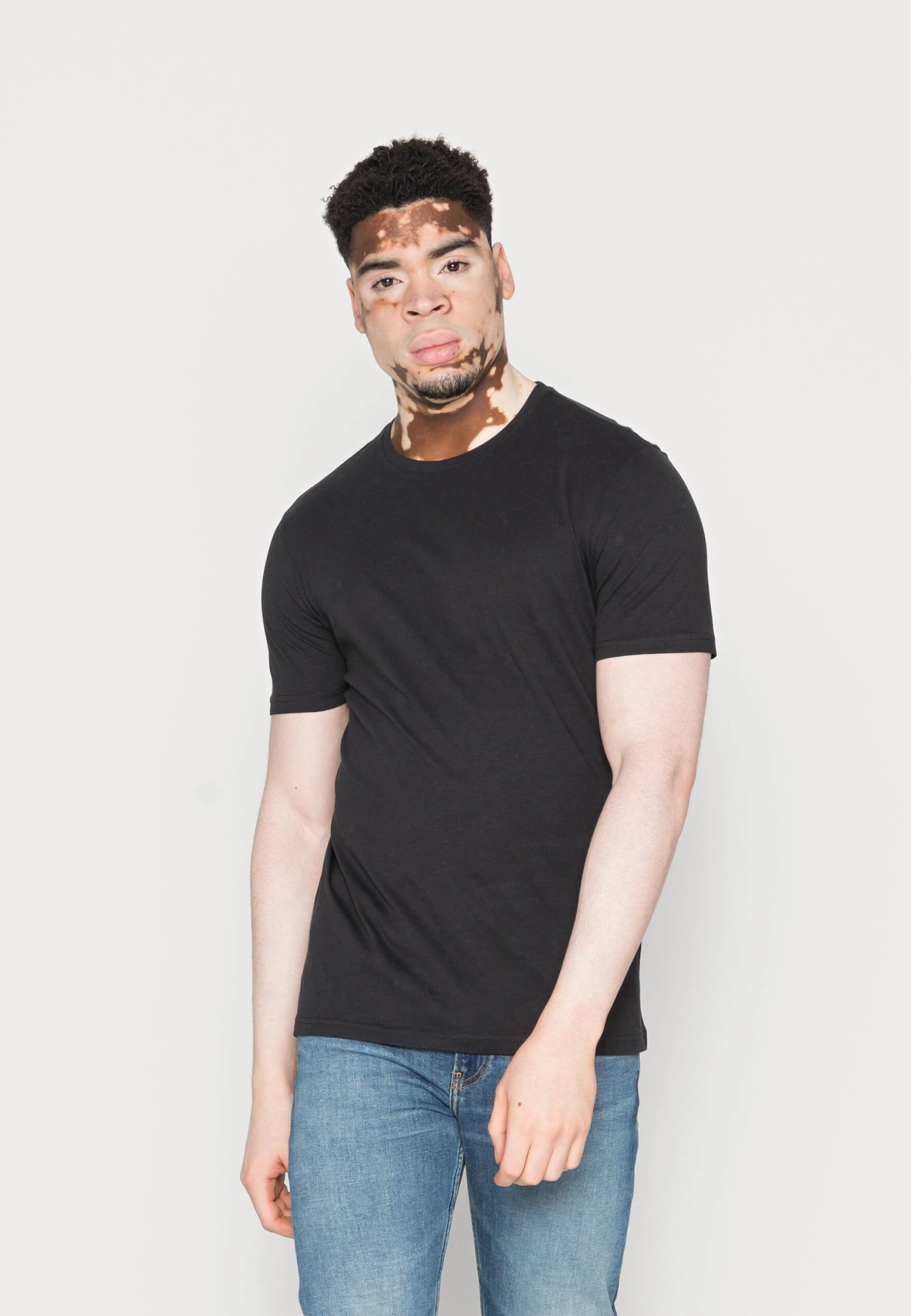 Pier One 10 Pack - T-Shirt Basic - Mottled Light Grey/Black/White - Afbeelding 4