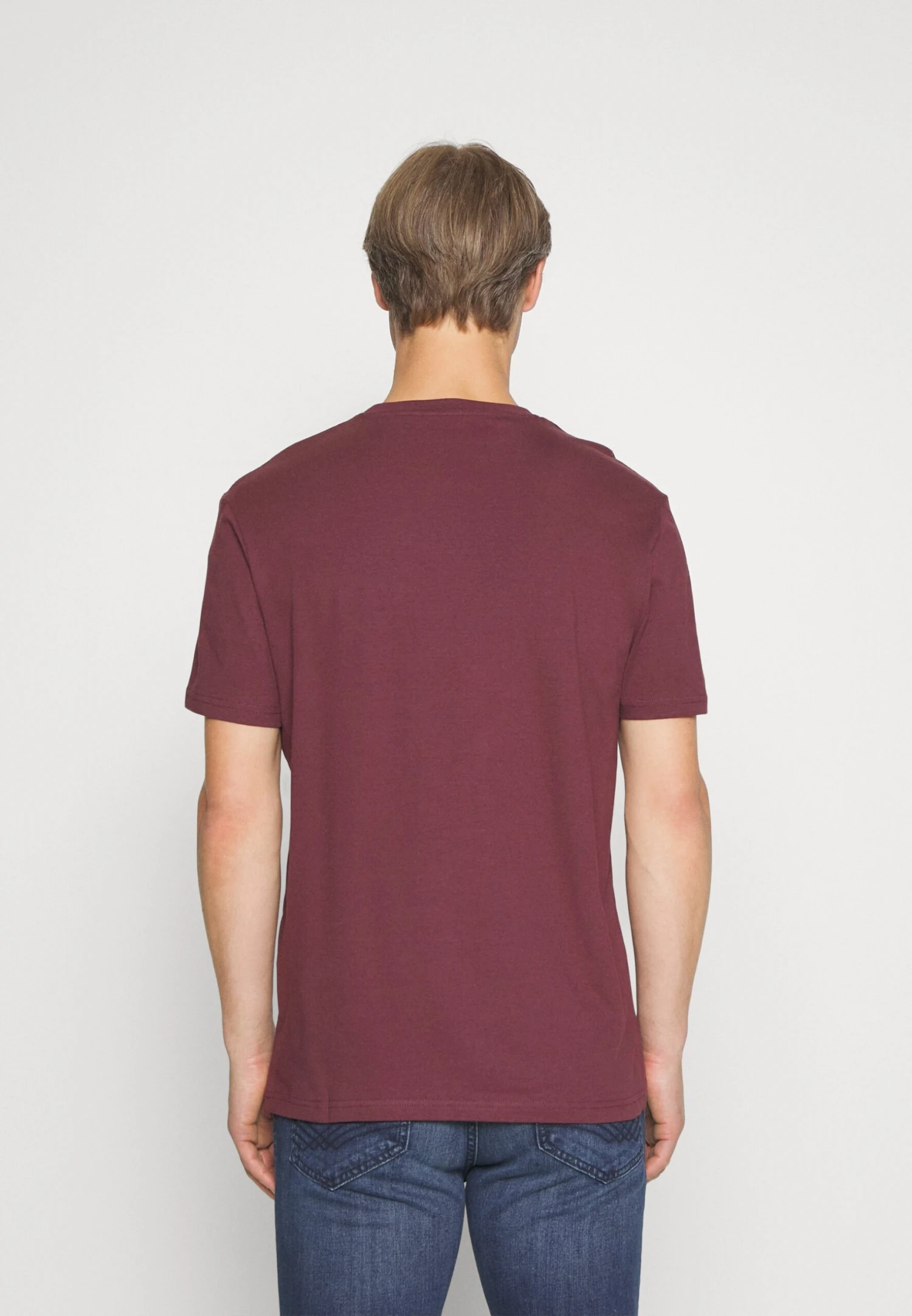 Pier One 5 Pack - T-Shirt Basic - Bordeaux/Dark Green/Dark Blue - Afbeelding 5