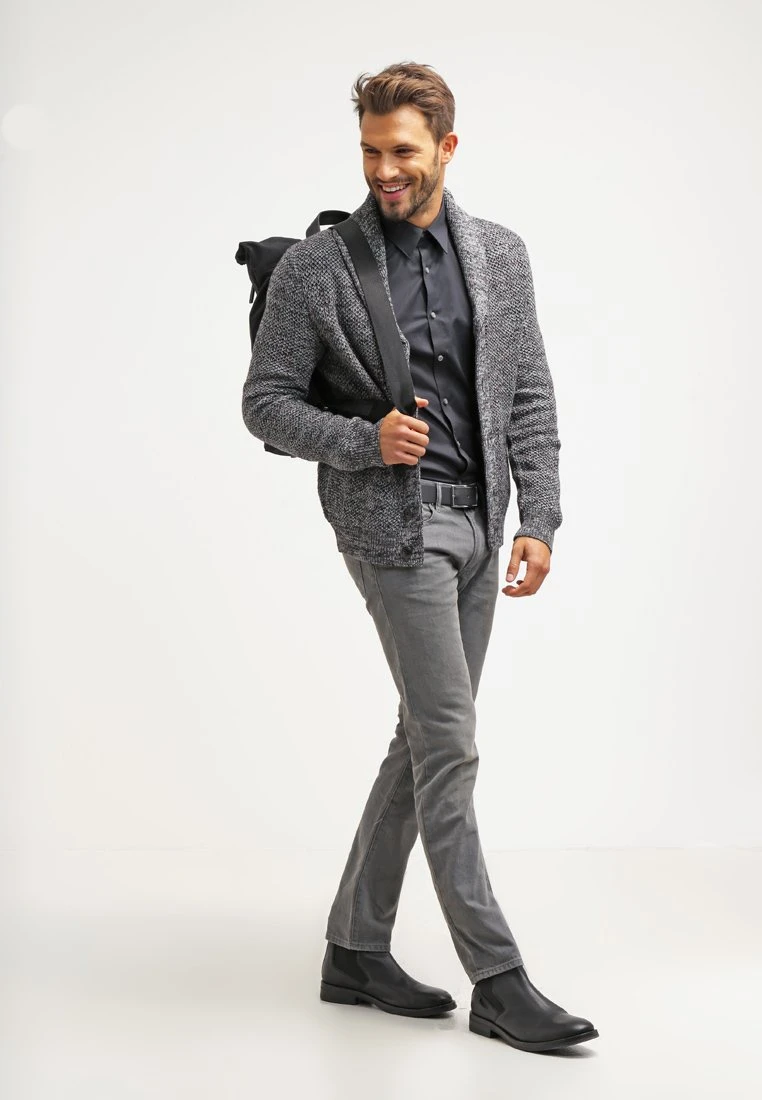 Pier One Vest - Dark Grey Melange - Afbeelding 2