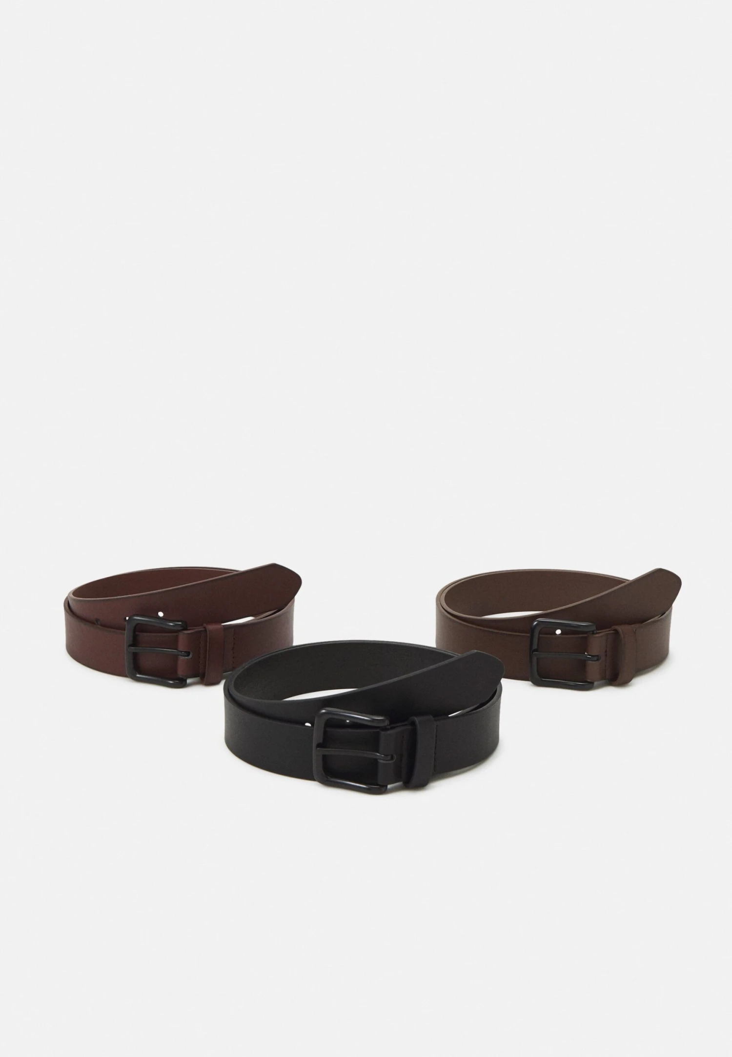 Pier One 3 Pack Unisex - Riem - Black/Brown/Dark Brown