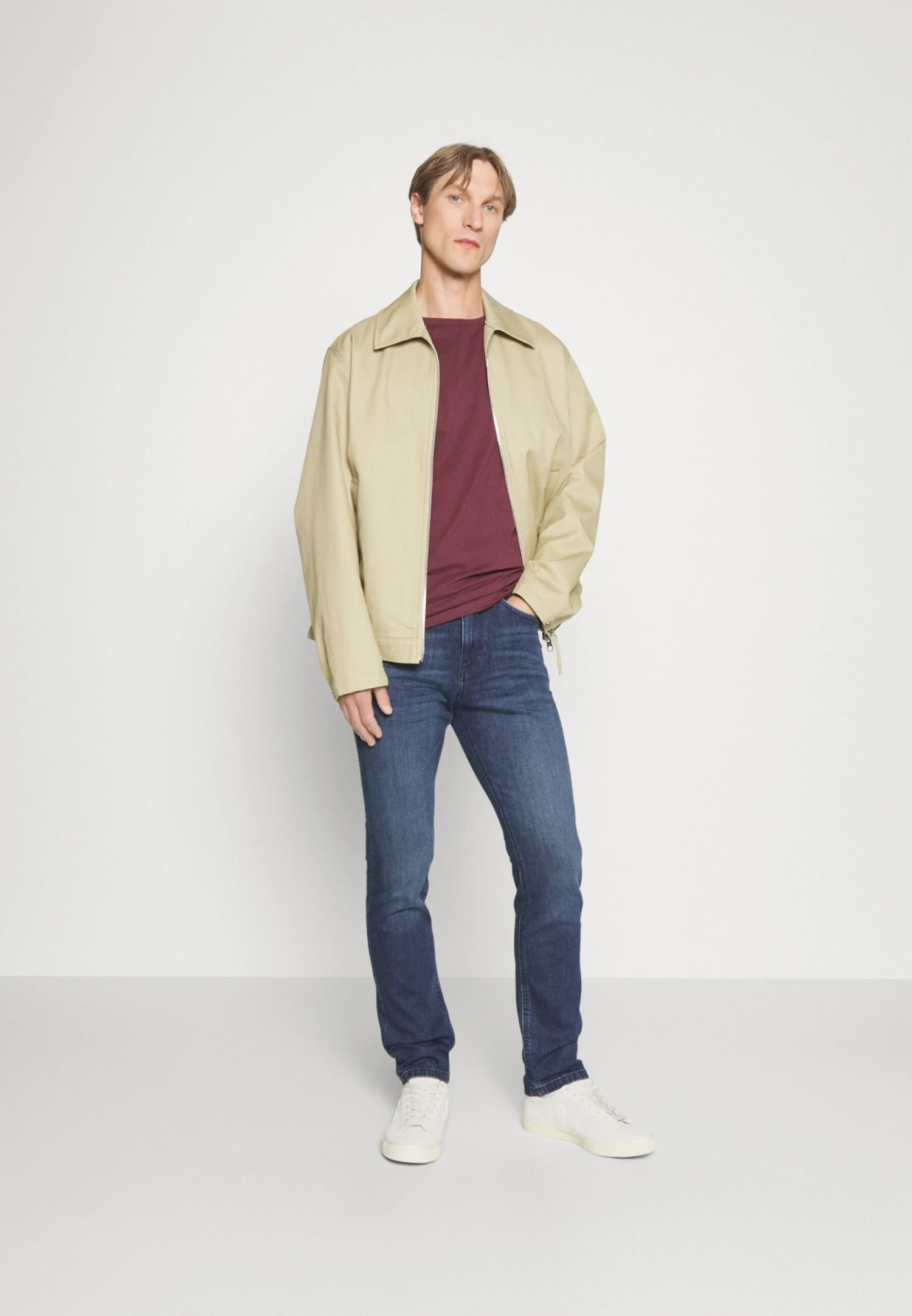 Pier One 5 Pack - T-Shirt Basic - Bordeaux/Dark Green/Dark Blue