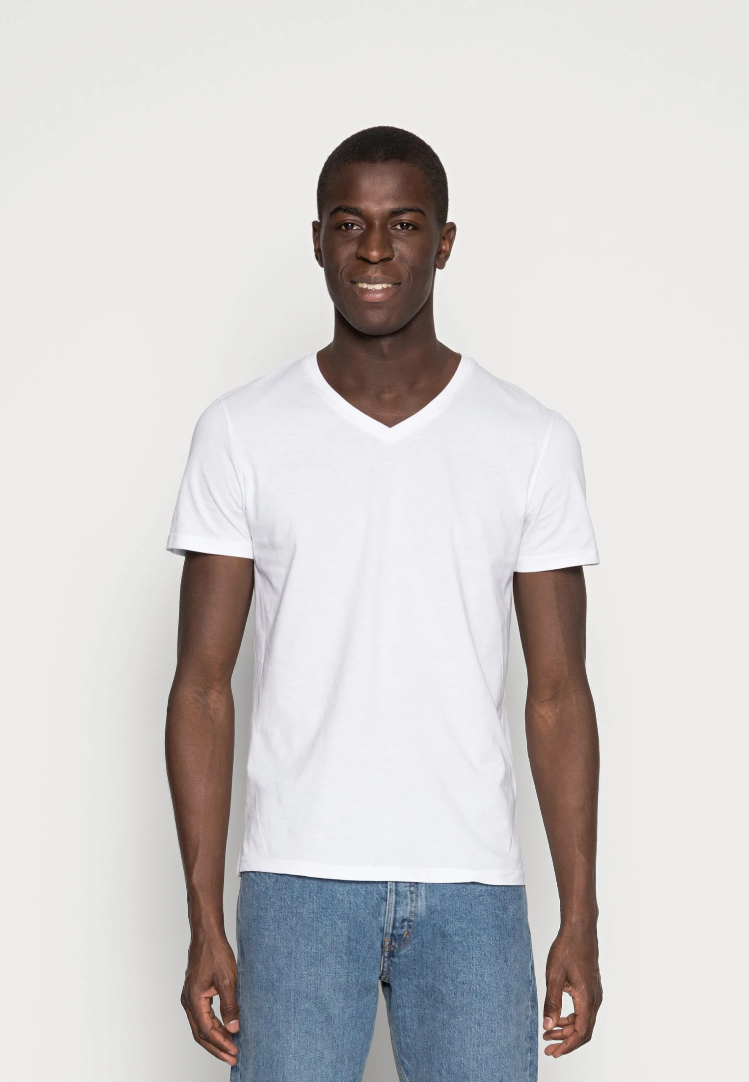 Pier One 5 Pack - T-Shirt Basic - White - Afbeelding 2